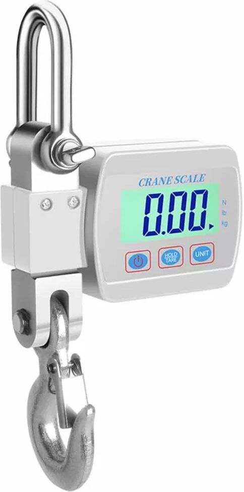 INF 300 kg Digitale Kranwaage – Hochleistungs-Hängewaage mit LCD-Display Weiß