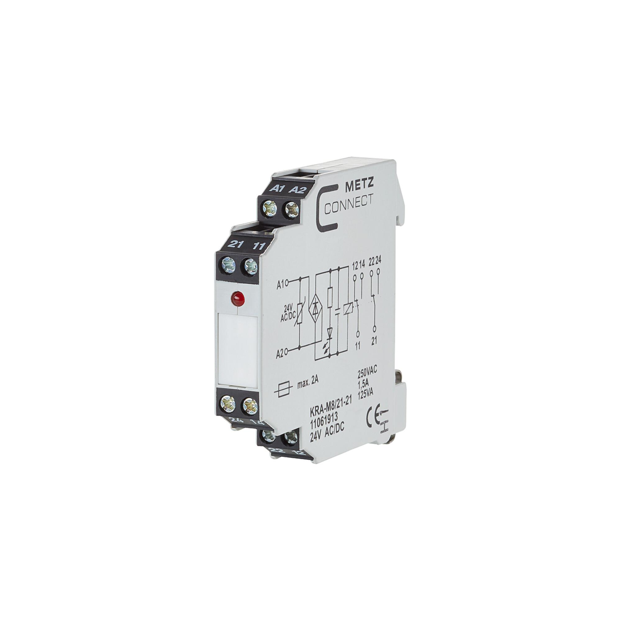 BTR NETCOM Koppelbaustein 2W KRA-M8/21-21 24AC/DC ; Metz Connect (11061913)