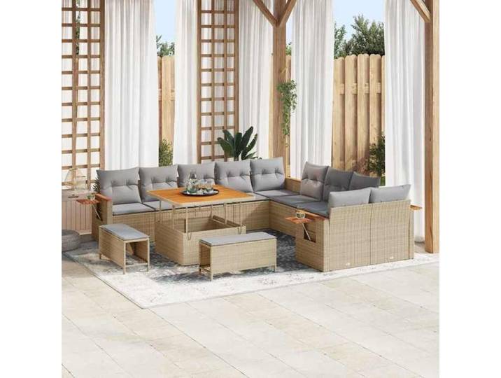 Maison Exclusive - Ensemble de canapé de jardin 17 pièces 12-Nombre de places