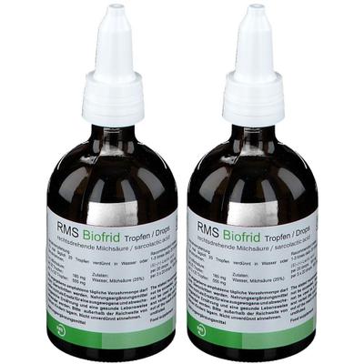 RMS Biofrid Milchsäure rechtsdrehend Tropfen 2x 2x100 ml