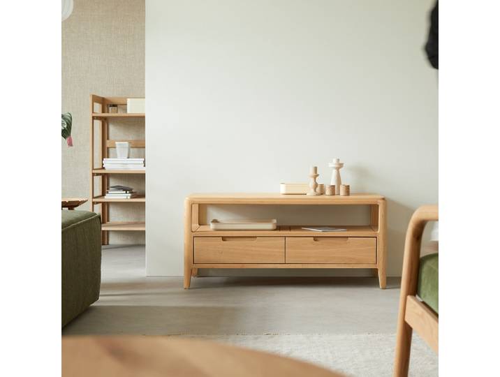 Arto - TV-Schrank aus massivem Eichenholz 100 cm - Natur