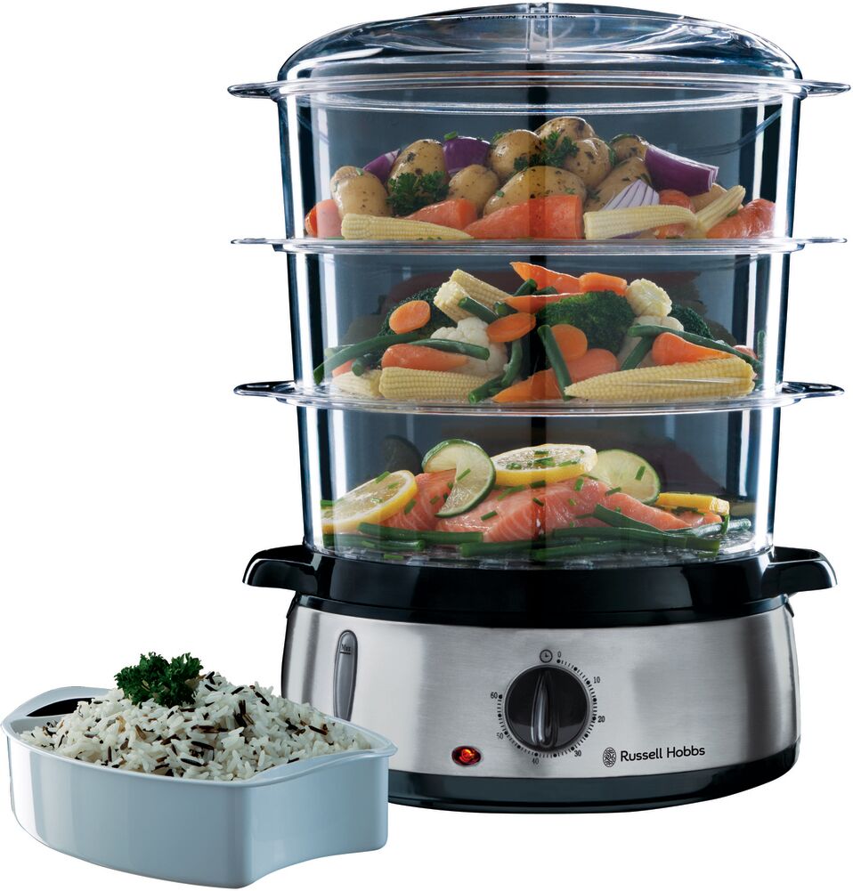 Russell Hobbs Vaporiera 800W 3Cest. 9Lt. Timer