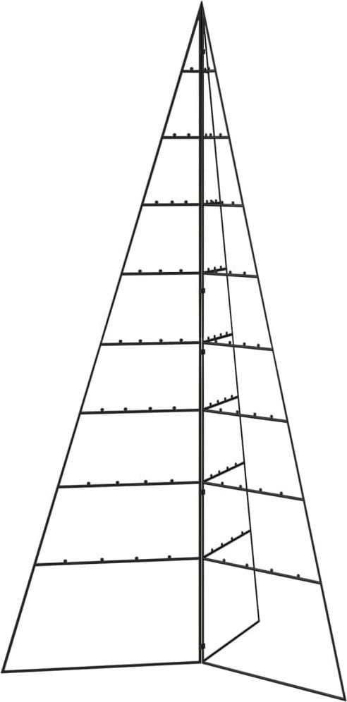 Syfax Metalen kerstboom voor decoratie, zwart, Hoogte: 180 cm