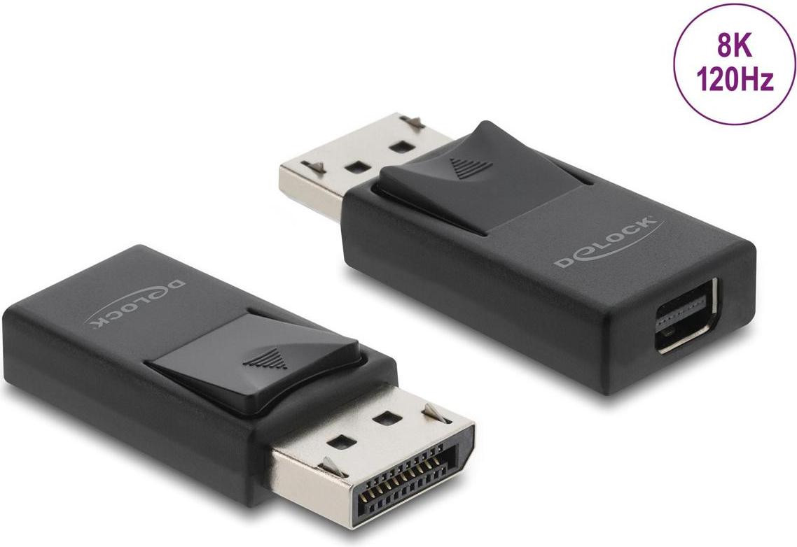 Delock 61074 Mini DisplayPort naar DisplayPort kabel, Zwart