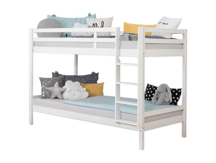Livetastic Etagenbett Ticaa 888464 Rene, Weiß, Holz, Kiefer, vollmassiv, Höhe ca. 16 cm, 90x200 cm, nur für Rollroste geeignet, Babymöbel & Kindermöbel, Kinderzimmer & Jugendzimmer, Stockbetten