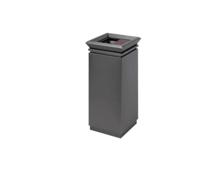 Gewerblicher Mülleimer aus Edelstahl for den Außenbereich mit Deckel 8 Gallonen herausnehmbarer Innenbehälter, versteckter Müllbeutel(Gray)