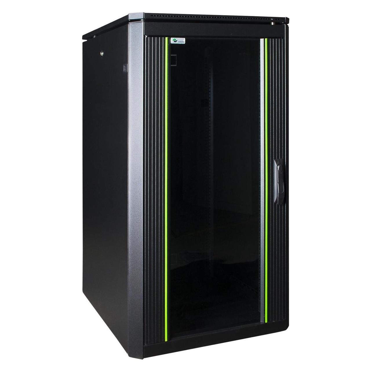 Logon 22U W=600mm D=800mm H=1164mm (22 HE, 19 Zoll Rack) (RDL22U68BL)