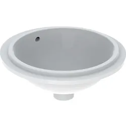 Geberit VariForm Unterbauwaschtisch, rund d:40,5cm, o. Hl, m. Ül., gl, weiß,Tect
