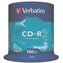 Verbatim 100 CD-Rohlinge »CD-R« silber