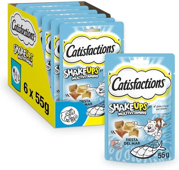 Catisfactions Snacks Shake Ups Multivitamins Fiesta Del Mar 6 Uds 55g