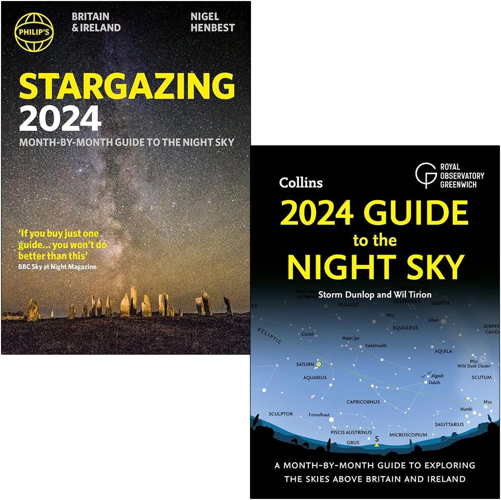 Philip's Stargazing 2024 & Guide to the Night Sky 2024 2 Books Collection Set by Nigel Henbest, Storm Dunlop & Royal Observatory Greenwich – Stargazin