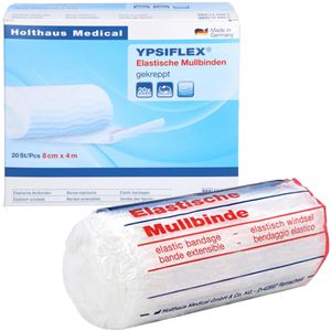 Holthaus Mullbinden Ypsiflex, 8 cm x 4 m, elastisch, steril, 20 Stück
