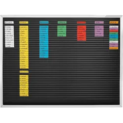 Magnetoplan Streifenstecktafel Streifensteckplaner 93B - 119x131,4cm (BxH) - 93 Bahnen - Anthrazit - Alurahmen