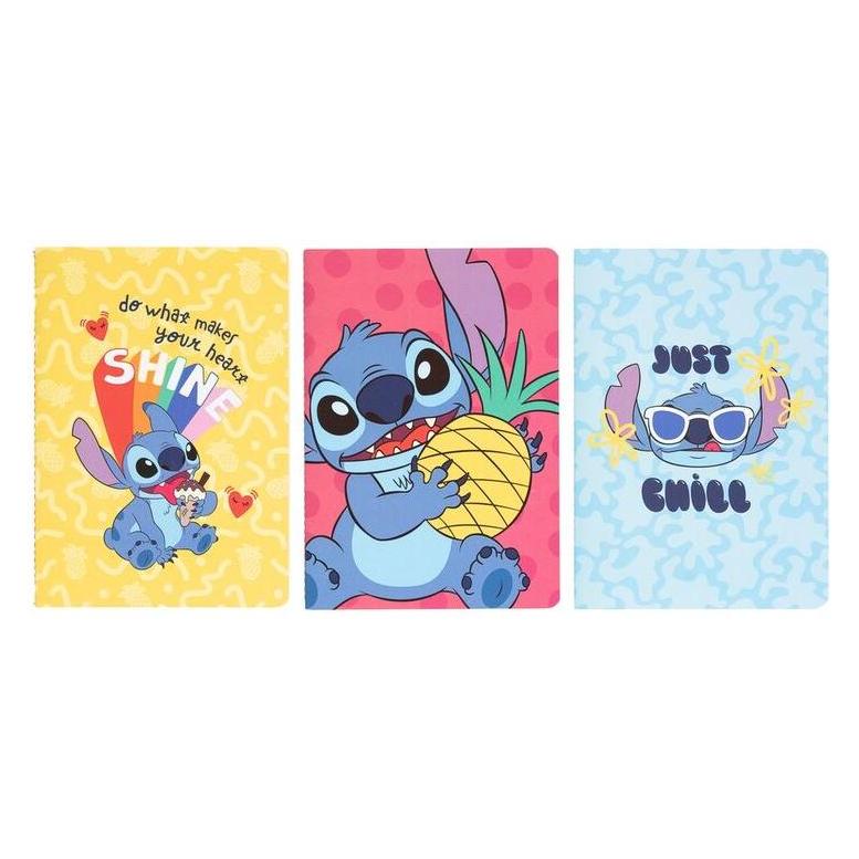 NoName STITCH - Pack de 3 Notebooks - Format A5 (A5, Blanko, Liniert) (PCA5006)