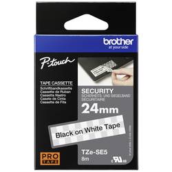 Brother TZe TZe-SE5 Bandfarbe: Weiß Schriftfarbe:Schwarz 24 mm 8 m TZESE5