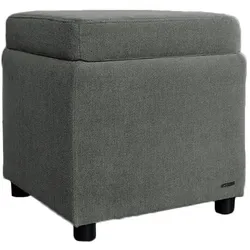 HOCKER IDA Silber Webstoff