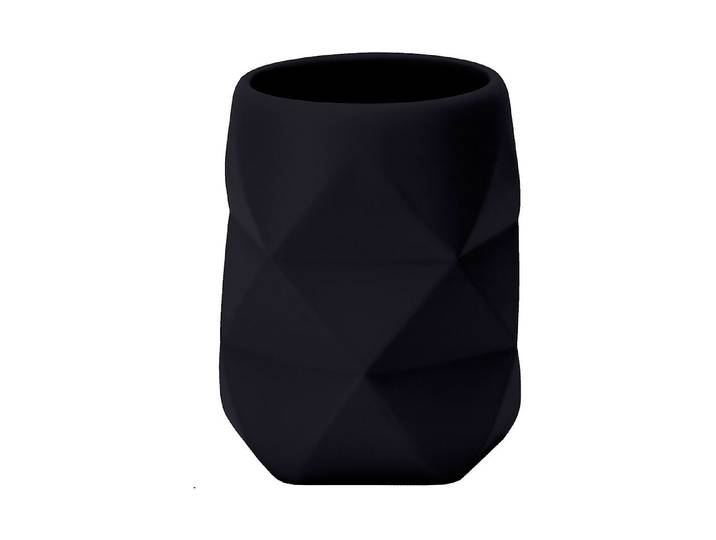 Kleine Wolke Zahnputzbecher Golden Crackle Schwarz 10 × 8 cm