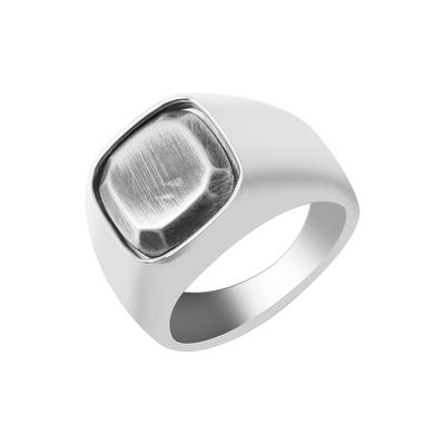 Fingerring AKZENT "Fearron, silberfarbig, langlebig" Gr. 66, silber (silberfarbig), Fingerringe, Herren, 66, Edelstahl, Fingerring