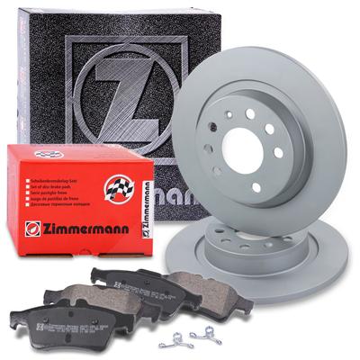 Zimmermann Bremsscheiben + Bremsbeläge Hinterachse [Hersteller-Nr. 10697716] für Opel, Saab, Vauxhall