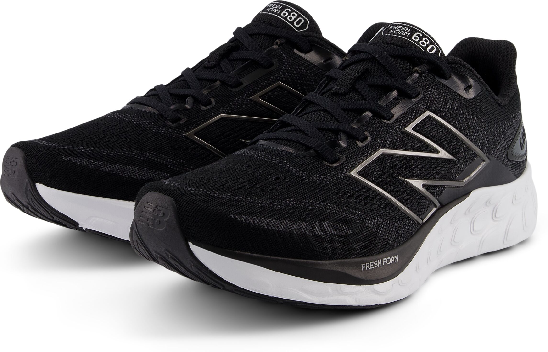 Laufschuh NEW BALANCE "680", Herren, Gr. 43, schwarz, Textil, Schuhe Laufschuh, mit Fresh Foam Mittelsohlendämpfung schwarz 43
