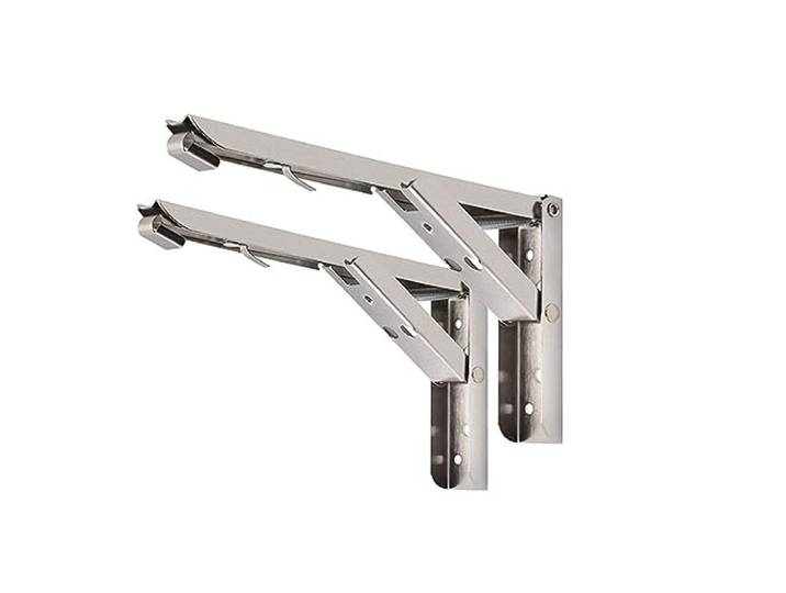 ZXGRfdefa Dreieckige Halterung, 2 Teile/Satz Klappbare Edelstahl Regal Unterstützung Einstellbare(14 Inch)