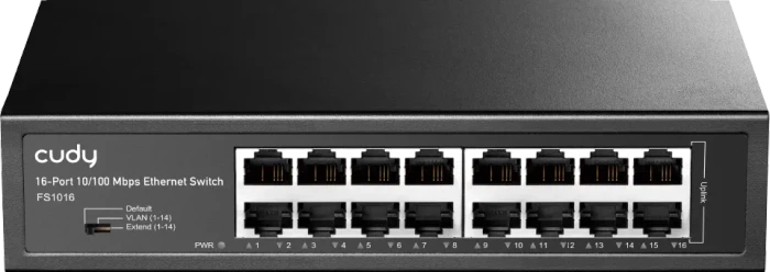 CUDY 16-Port 10/100 Mbps Metal Switch