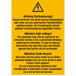 SAFETYMARKING Warn-Kombischild Achtung Hochspannung! Folie selbstklebend (B x H) 74 mm x 105 mm ISO 7010 1 St. 21.0649