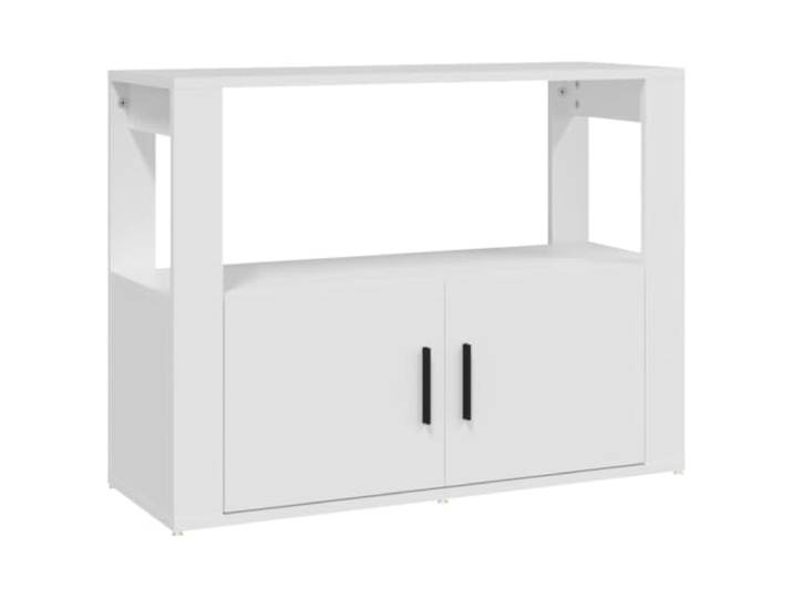 KGFHERENB Sideboard Weiß 80x30x60 cm Beistellschrank Holzwerkstoff Elegante Flurkommode mit Türen & Ablage für Wohnzimmer & Flur, staubfreie Aufbewahrung & stabile Ablagefläche.