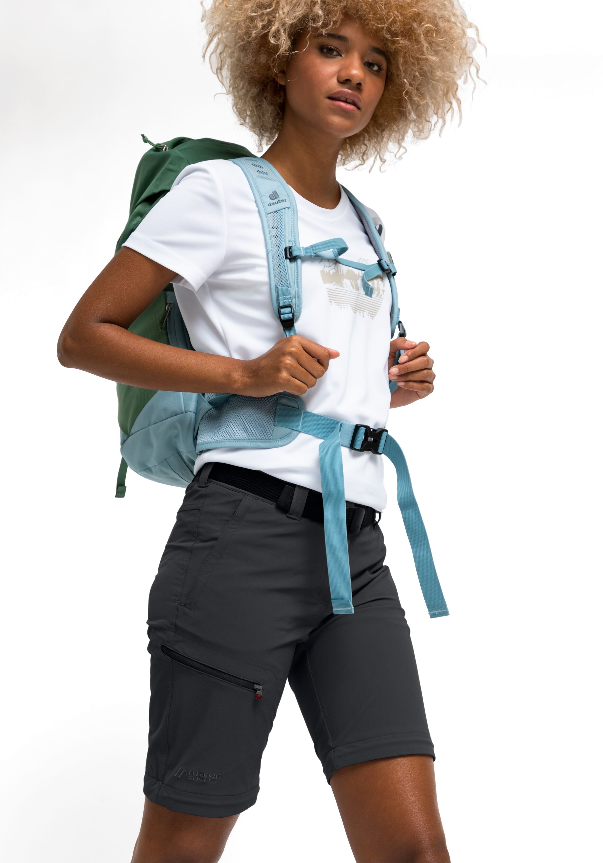 Outdoorhose MAIER SPORTS "Nata", Damen, Gr. 24, Kurzgrössen, schwarz, 90% Polyamid, 10% Elasthan, Hosen Outdoorhose, Damen Zip-Off Wanderhose, atmungsaktive Trekkinghose, Regular Fit schwarz 24, Kurzgrössen