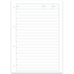 Staufen Arbeitsblätterblock 3 Green A4 80g/qm 50 Blatt 21 Doppellinien Packung mit 10 Stück