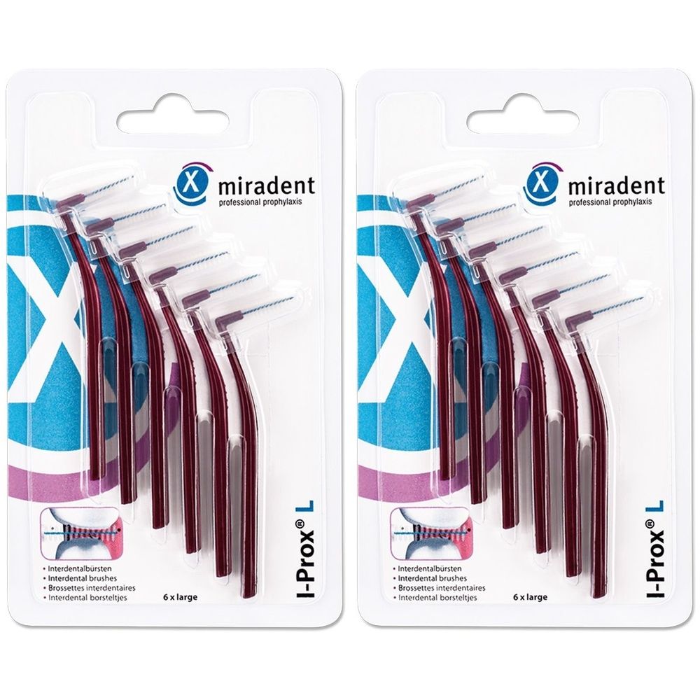 Miradent I-PROx L 0.8 Bord x2 2x6 St Zahnbürste