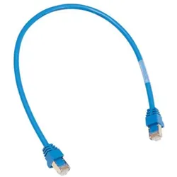 Hager Patch-Kabel ZZ45WAN100 2xRJ45 Stecker blau 1m