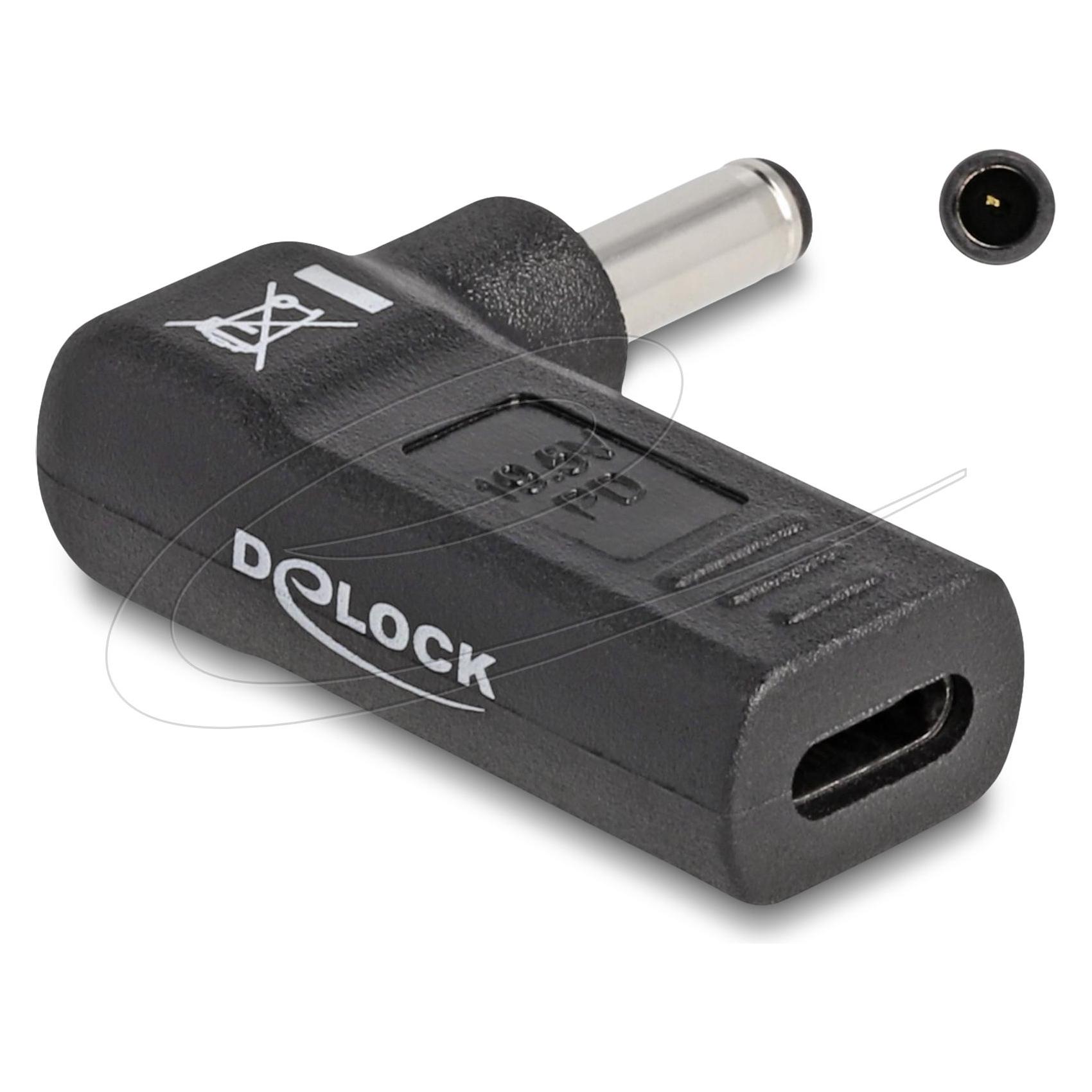 Delock Adapter USB-C zu Dell 4.5 x 3.0 mm 90° gewinkelt (60007)