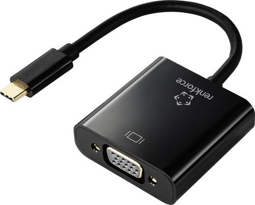 Renkforce RF-4679564 USB-C / VGA Adapter [1x USB-C Stecker - 1x VGA-Buchse] Schwarz 10.00cm