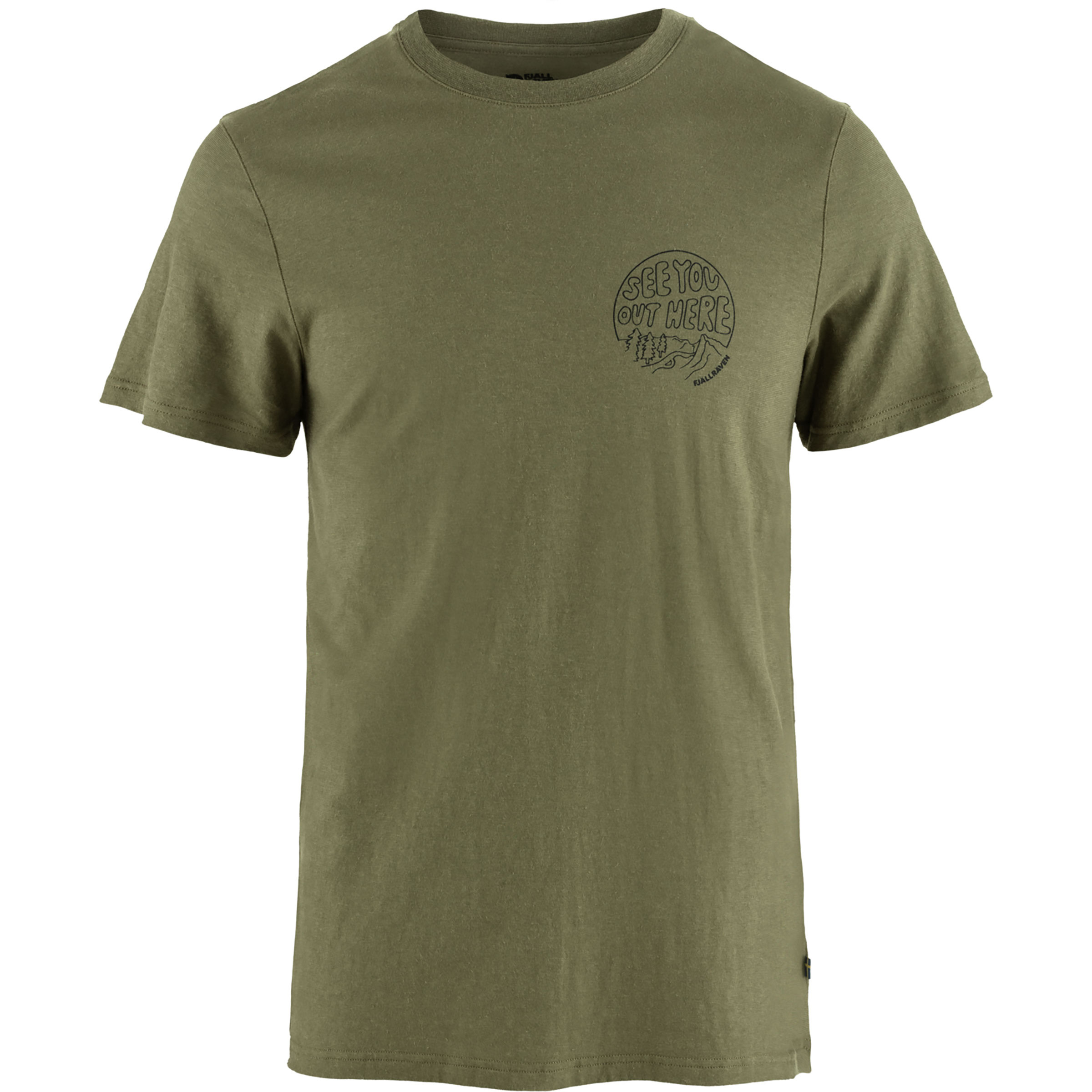 Fjällräven Hemp Blend Out Here Herren T-Shirts gruen Größe S Trekking Hautfreundlich