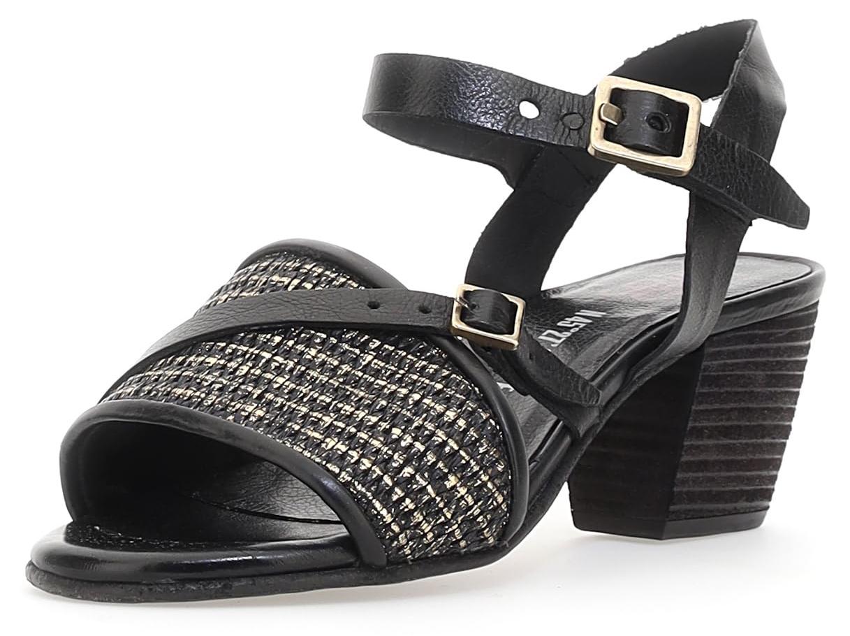 A.S.98 AYDEN - Damen-Ledersandalen, Farbe: Schwarz, Größe: 38