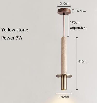 On Spot Shop Nordic Modern LED Pendant Lamp Minimalist Long Line Hanging Ceiling Light For Bedroom, Bedside, Black Stone, Home Decor yellow Stone 3000k