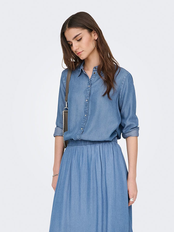 JDY Jeansbluse "Jasper" in Blau - S