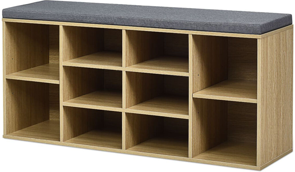 17 Stories 10 Pair Shoe Storage Bench Natural 10