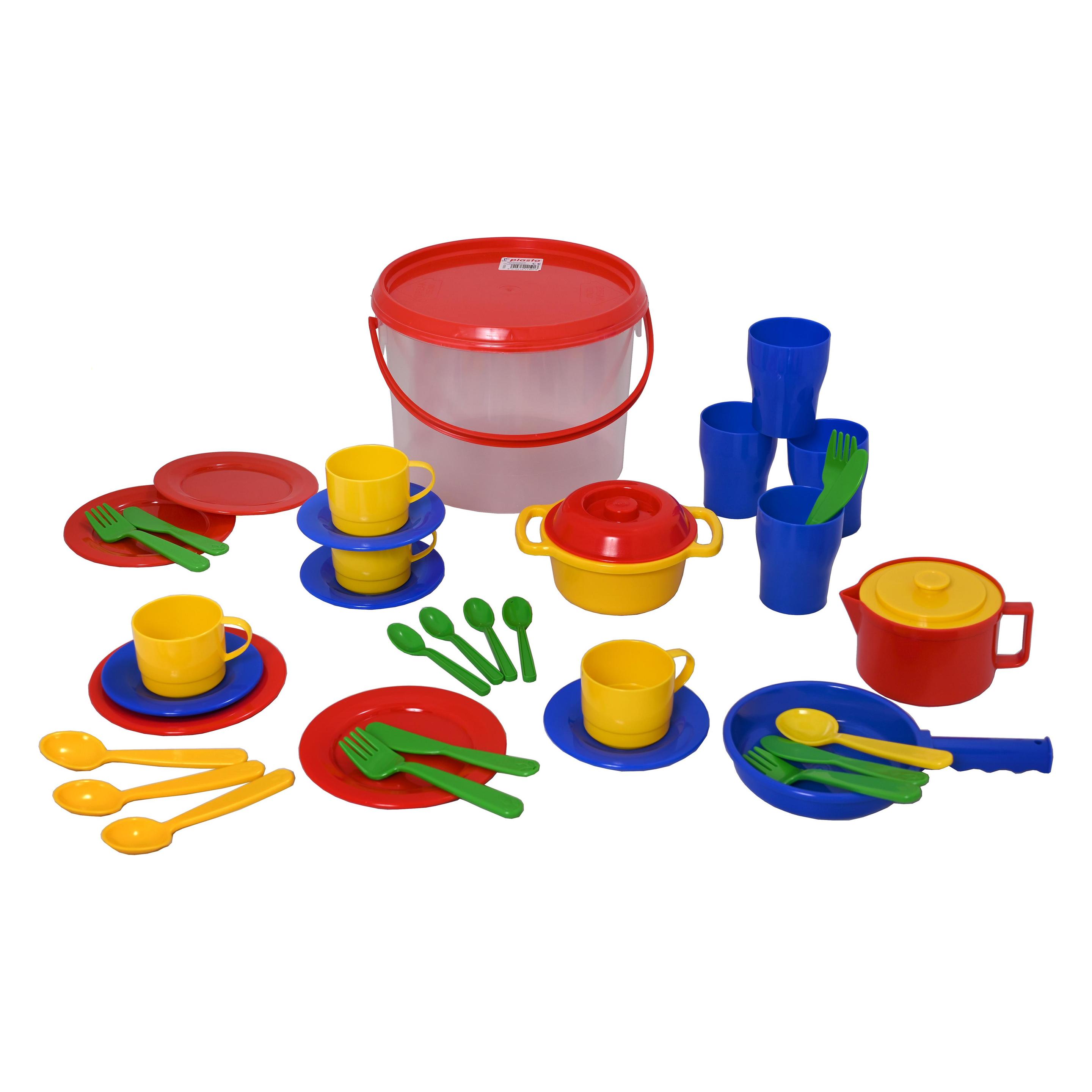 Plasto Kitchen toys in bucket (1501000)