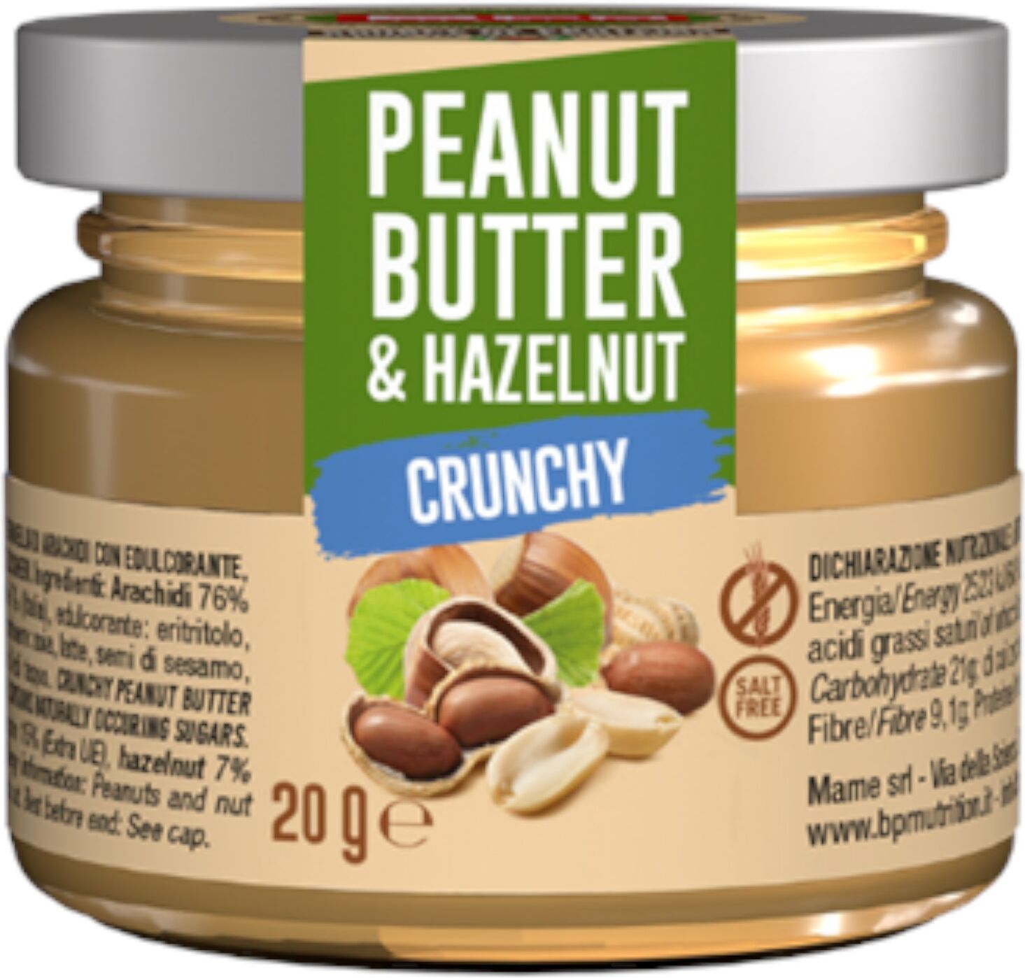 BPR NUTRITION Peanut Butter Hazelnut Crunchy 20 Grammi 