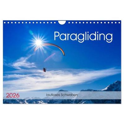 Paragliding - lautloses Schweben (Wandkalender 2026 DIN A4 quer), CALVENDO Monatskalender