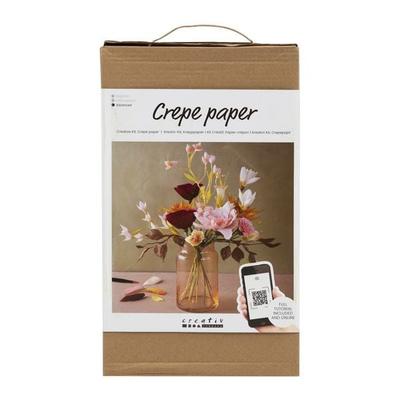 Creativ Company DIY Sets Krepppapier Kreativ Set Krepppapier, Blumenstrauß, Kreppanteil: 180%, 105 g, Kreativ Box