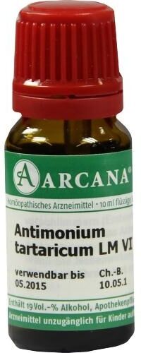 Antimonium Tartar. Arcana Lm 6 Dilution 10ml