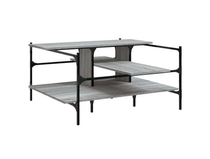 Couchtisch, Grau Sonoma Eiche, 100x100x48,5cm, Holzwerkstoff Couchtisch, Eiche Sonoma Grau, 100x100x48,5cm, Holzwerkstoff, Fleckenresistent, leichte Reinigung, Wohnzimmer, Anleitung