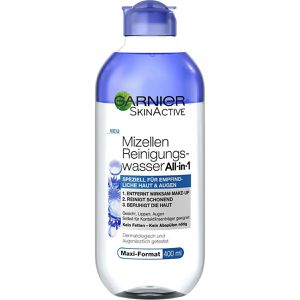 Garnier Mizellenwasser Reinigungswasser All-in-1 Augen & Haut, löst wasserfestes Make-up, für empfindliche Haut, 400 ml