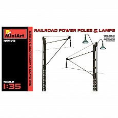 MiniArt - Railroad Power Poles and Lamps - 1:35 - 70 Teile 311052