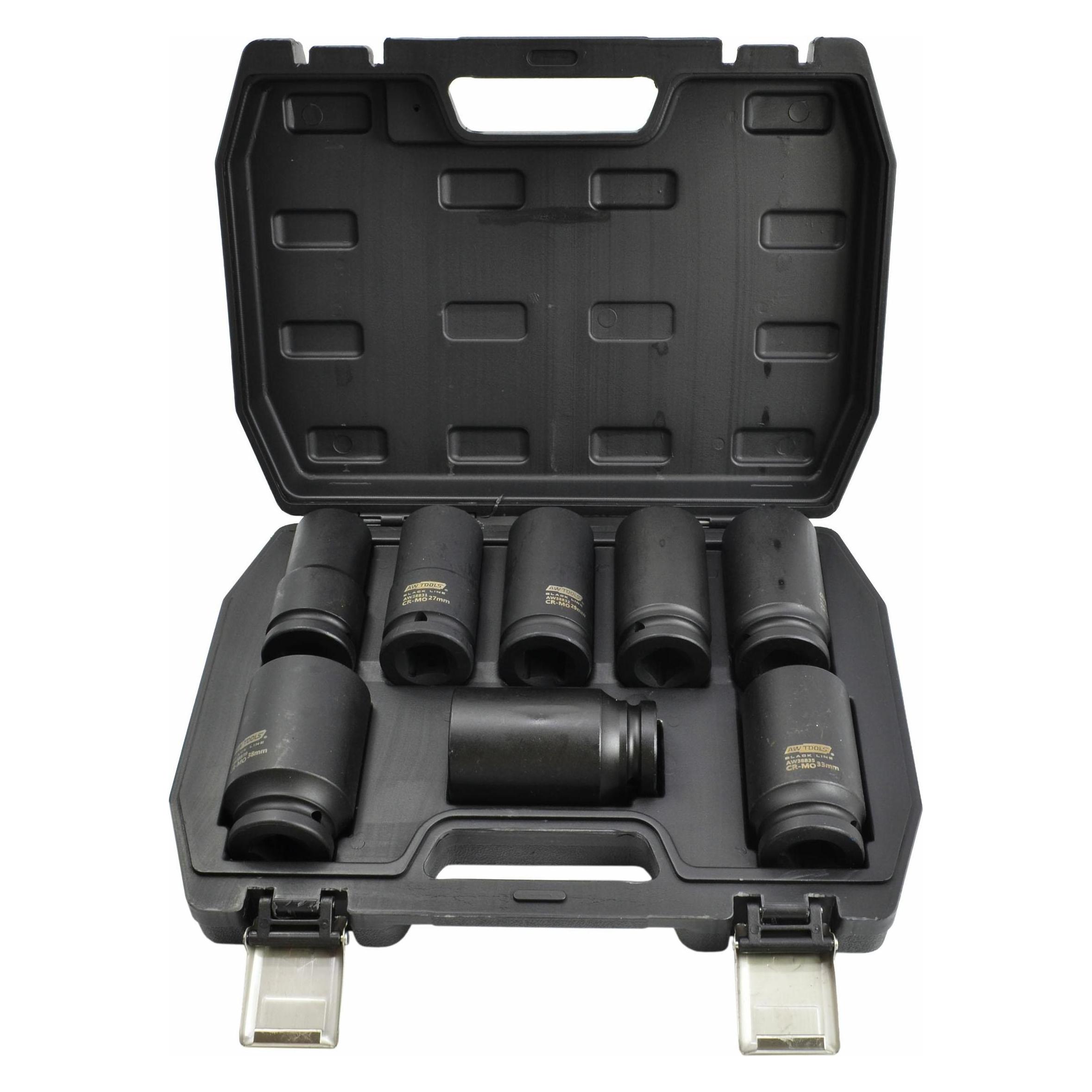 Awtools IMPACT STECKSCHLÜSSEL-SET 3/4 8-tlg. LANGE SCHWARZE LINIE (AW38856BL)