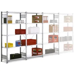 PROREGAL Lagerregal | HxBxT 200x408x60cm| Fachlast 150 kg | Stecksystem Lagerregal Regalsystem