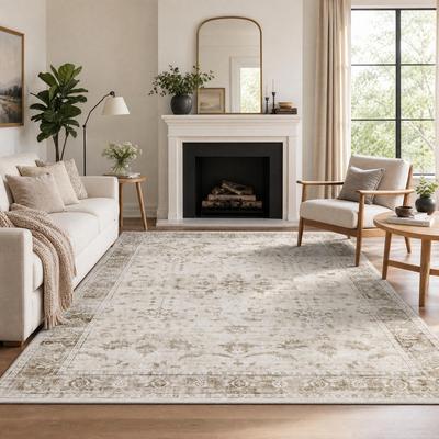 Garvee Vintage Oriental Washable Area Rug